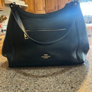 Coach Black Pebbled Leather Hobo Bag